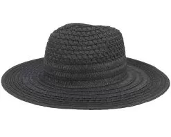 Fedora In Braid Mix Black Straw Hat - Seeberger