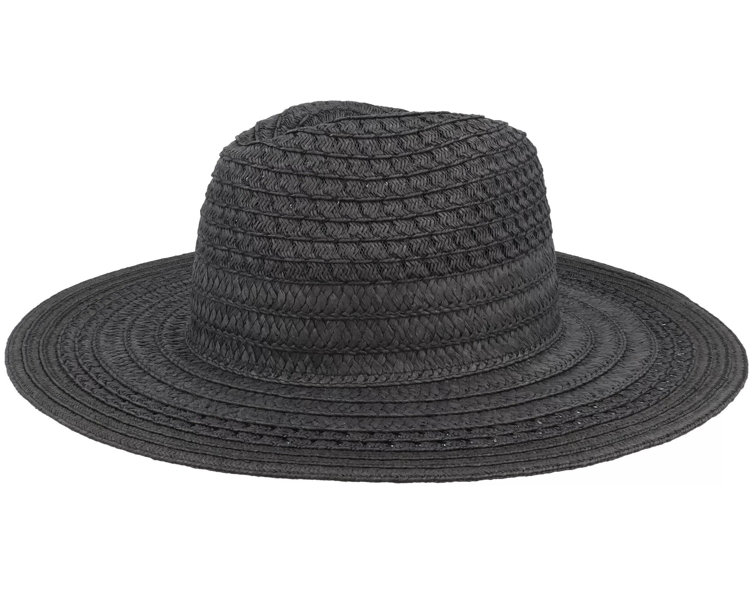 Fedora In Braid Mix Black Straw Hat - Seeberger 1 Fedora In Braid Mix Black Straw Hat - Seeberger