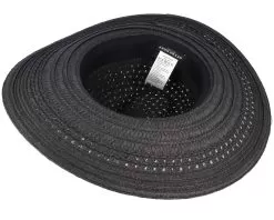 Fedora In Braid Mix Black Straw Hat - Seeberger 7 Fedora In Braid Mix Black Straw Hat - Seeberger -Fashion Hat Online 4062845218015 4