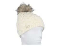 Knit Beanie In Cable Pattern Off White Pom - Seeberger -Fashion Hat Online 4062845241860 3