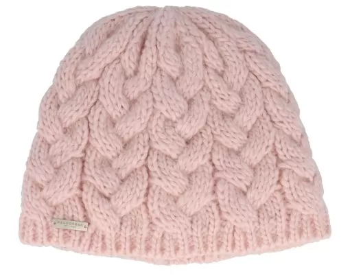 Beautiful Cabl Knit Pink Beanie - Seeberger -Fashion Hat Online 4062845242096 1