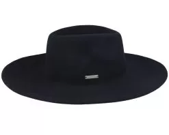 Woolfelt Black Fedora - Seeberger -Fashion Hat Online 4062845250343 3