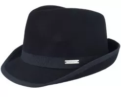 Felt Black Trilby - Seeberger