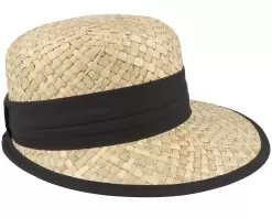 Seagras Cap Natural/Black Fitted - Seeberger -Fashion Hat Online 4062845272390 3