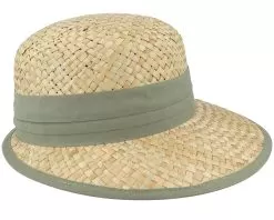 100% Seagras Cap Natural/Khaki Cloche - Seeberger -Fashion Hat Online 4062845272451 4