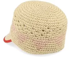 Paper Crochet Cap With Fancy Pattern Linen/Orange Fitted - Seeberger -Fashion Hat Online 4062845274509 3