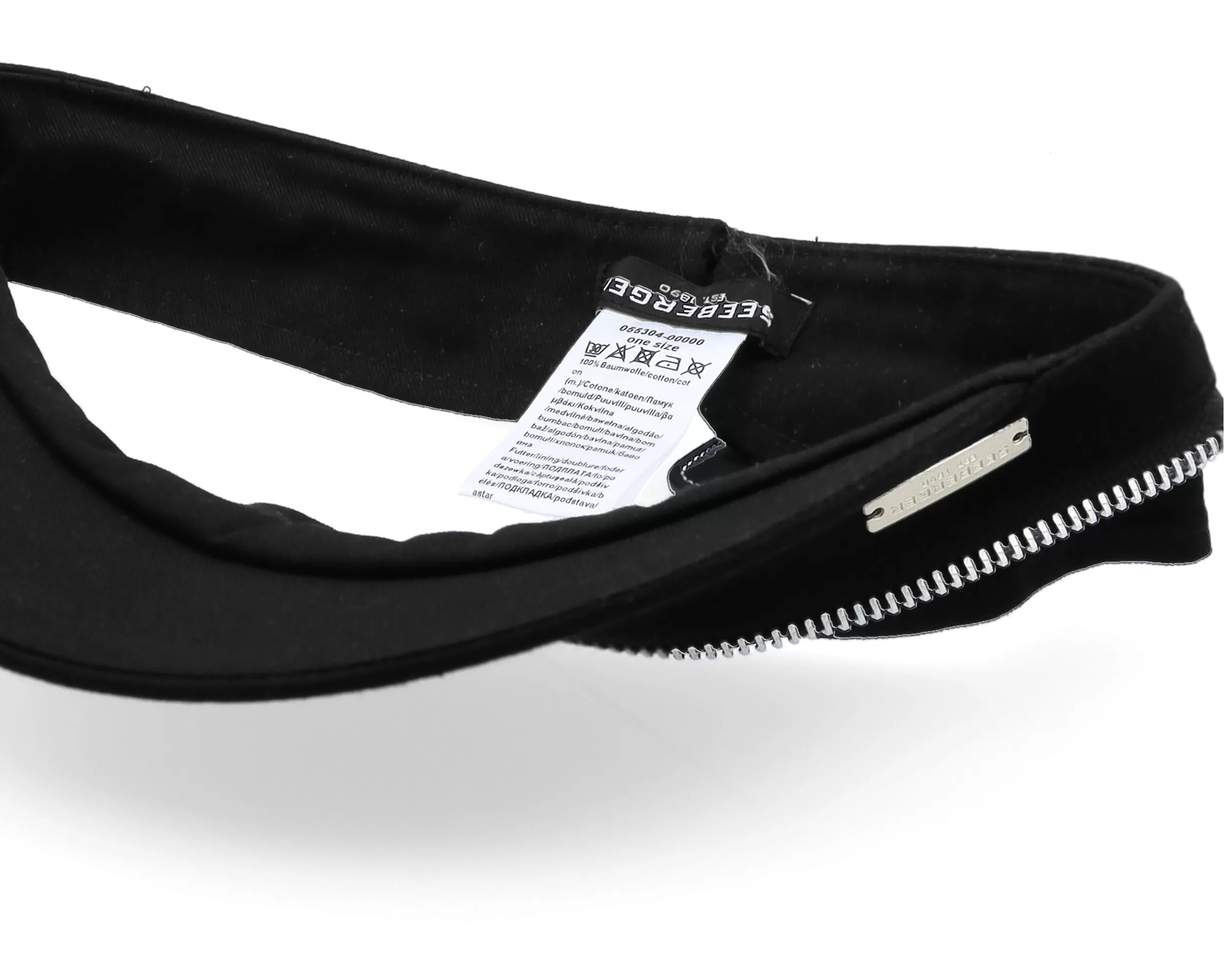 Cotton Fabirc Balloon Cap With Zipper Black Visor Vega Cap - Seeberger 4 Cotton Fabirc Balloon Cap With Zipper Black Visor Vega Cap - Seeberger - Image 4