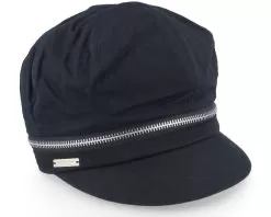 Cotton Fabirc Balloon Cap With Zipper Black Visor Vega Cap - Seeberger 18 Cotton Fabirc Balloon Cap With Zipper Black Visor Vega Cap - Seeberger -Fashion Hat Online 4062845276749 2
