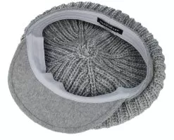 Knit Ballon In Rib Structure Grey Vega Cap - Seeberger -Fashion Hat Online 4062845308297 4