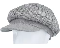 Knit Ballon In Rib Structure Grey Vega Cap - Seeberger -Fashion Hat Online 4062845308297 5