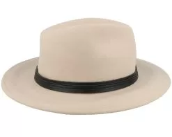 Woolfelt Beige With Black Fedora - Seeberger 6 Woolfelt Beige With Black Fedora - Seeberger -Fashion Hat Online 4062845316827 3