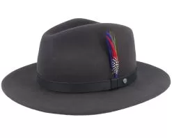 Tller Woolfelt Dark Grey Fedora - Stetson