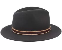 Newark Tiller Woolfelt Charcoal Fedora - Stetson -Fashion Hat Online 4063633004063 3