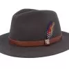 Tller Woolfelt Dark Brown Fedora - Stetson