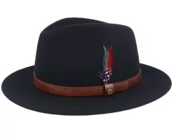 Traveller Woolfelt Black Fedora - Stetson