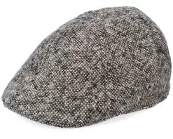 Texas Duck Shape Texas Donegal Khaki Flat Cap - Stetson