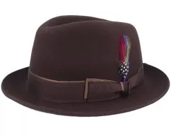 Player Woolfelt Brown Fedora - Stetson