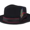 Woolfelt/Cashmere Black Fedora - Stetson