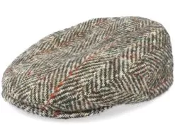 Kent Herringbone Green Flat Cap - Stetson