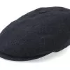 6-Panel Cap Wool/Cashmere Black Flat Cap - Stetson