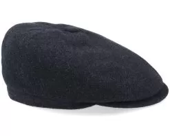 6-Panel Cap Wool/Cashmere Black Flat Cap - Stetson -Fashion Hat Online 4063633075360 3