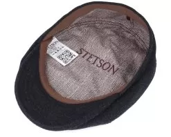 6-Panel Cap Wool/Cashmere Black Flat Cap - Stetson -Fashion Hat Online 4063633075360 4
