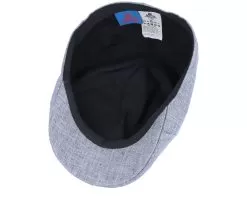 Duck Cap Herringbone Linen Blue Flatcap - Hammaburg -Fashion Hat Online 4063633077326 4