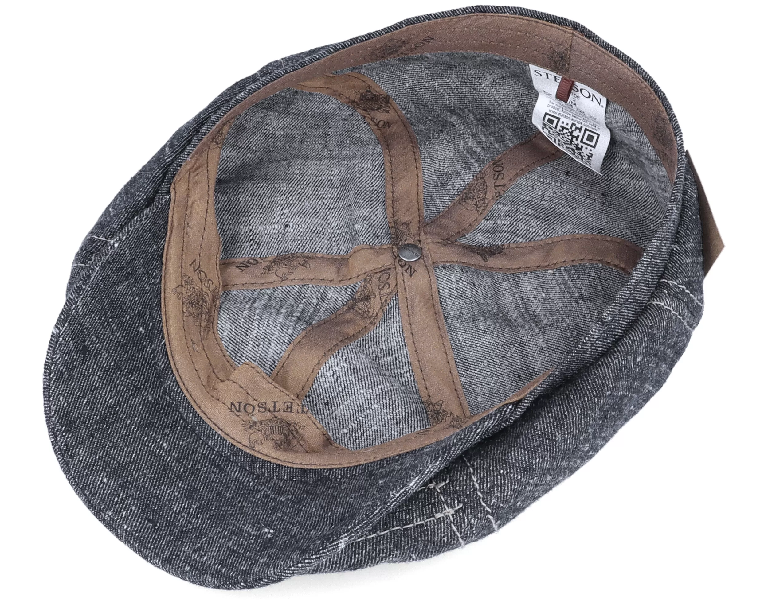 6-Panel Cap Linen/Silk Denim Flat Cap - Stetson 4 6-Panel Cap Linen/Silk Denim Flat Cap - Stetson - Image 4
