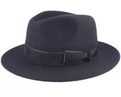 Traveller Woolfelt Navy Fedora - Stetson