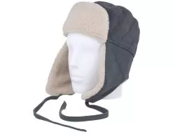 Bomber Cap Calf Split Grey Trapper - Stetson -Fashion Hat Online 4063633101366 3