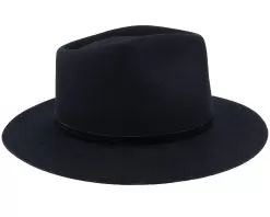 Woolfelt Black Fedora - Stetson -Fashion Hat Online 4063633103087 3