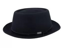 Woolfelt 2 Black Pork Pie - Stetson