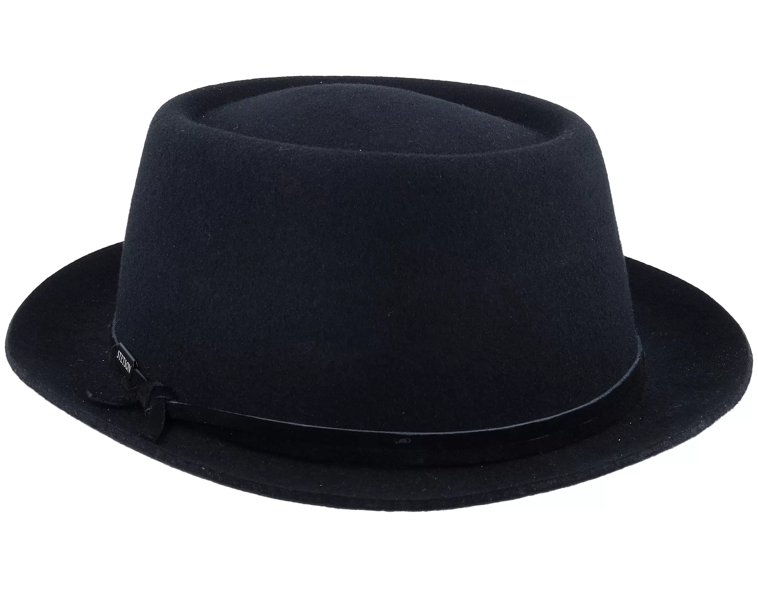 Woolfelt 2 Black Pork Pie - Stetson 2 Woolfelt 2 Black Pork Pie - Stetson - Image 2