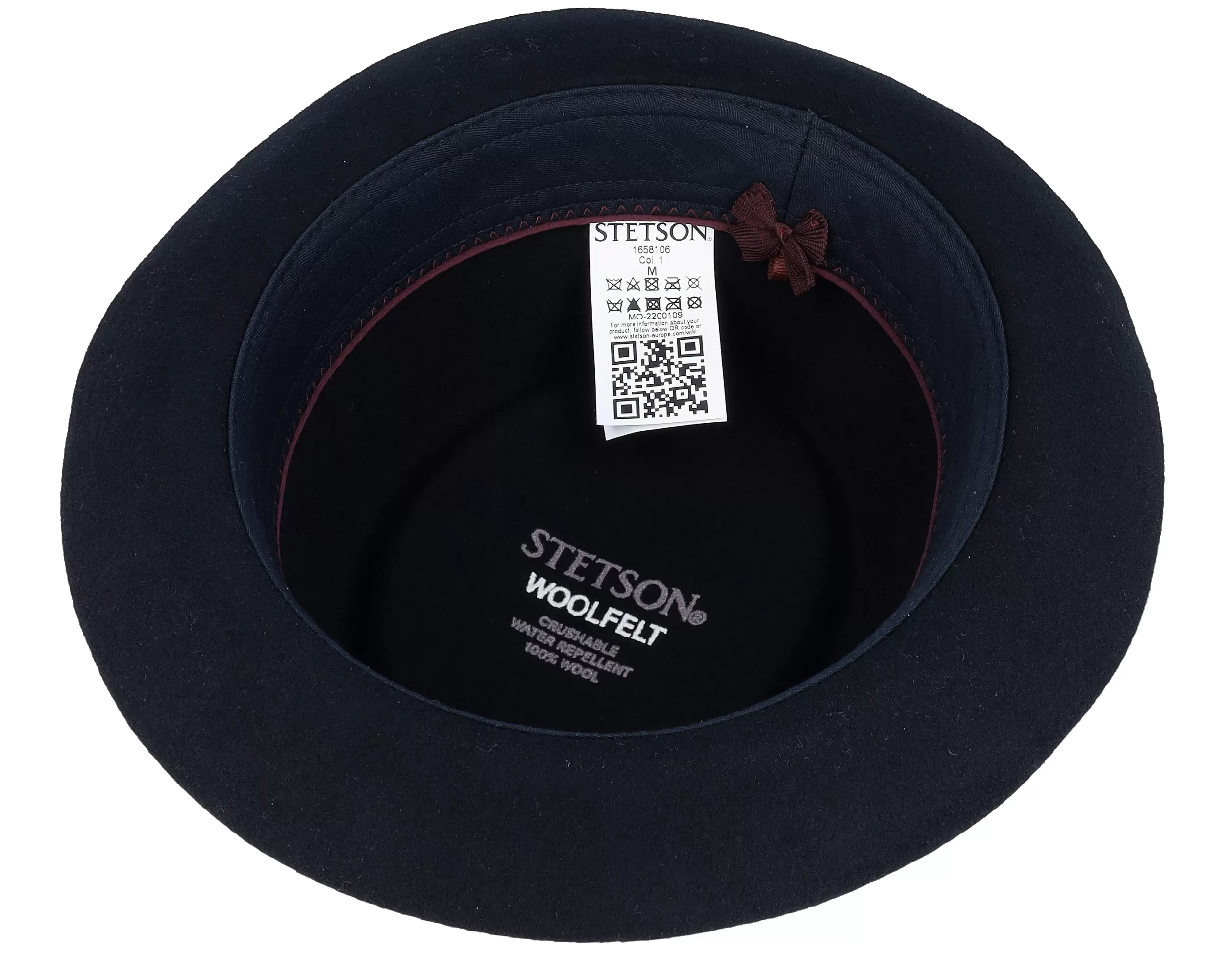 Woolfelt 2 Black Pork Pie - Stetson 4 Woolfelt 2 Black Pork Pie - Stetson - Image 4