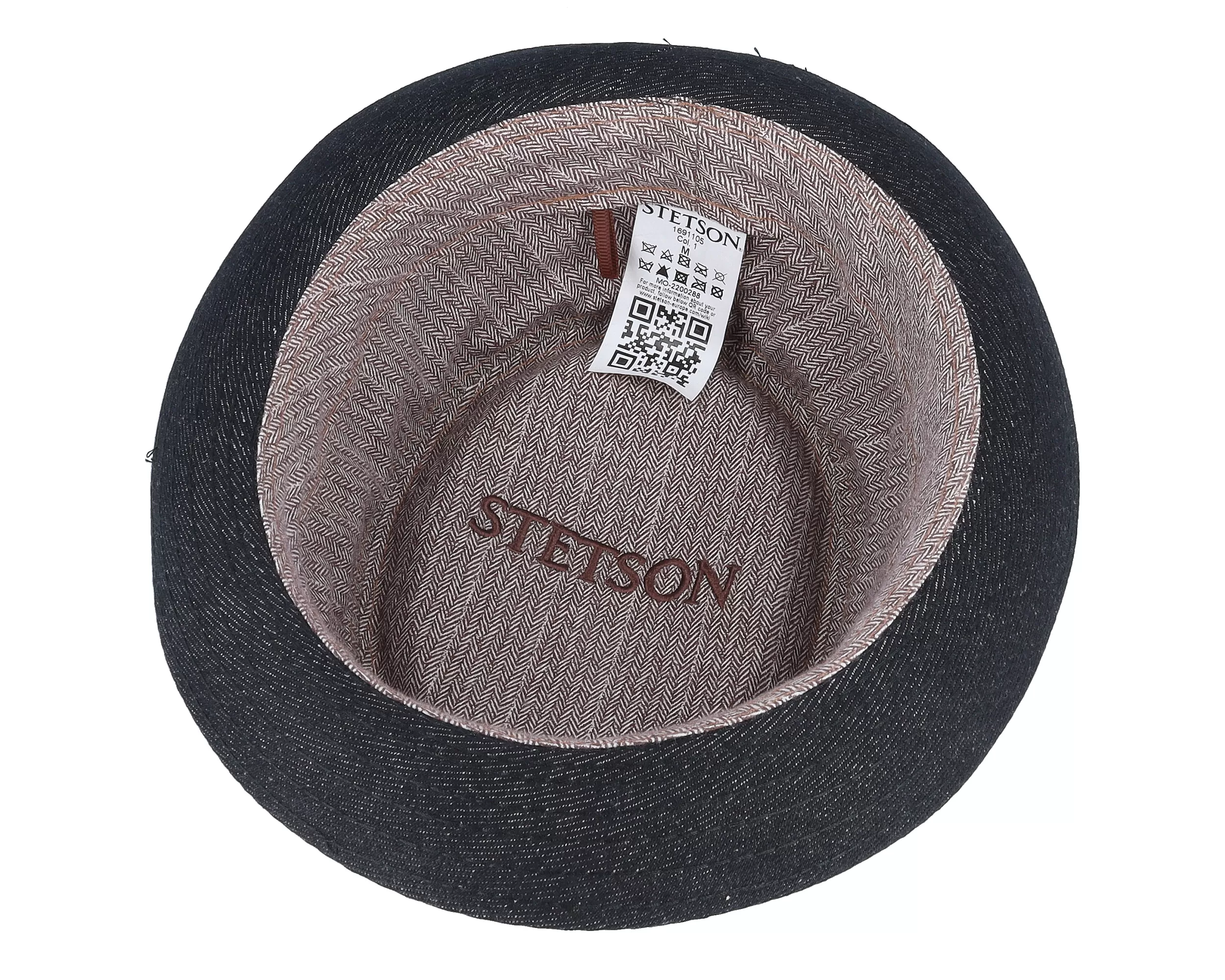 Denim Black Pork Pie - Stetson 4 Denim Black Pork Pie - Stetson - Image 4