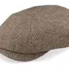 Hatteras Undyed Wool Sustainable Beige Flat Cap - Stetson