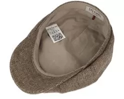 Hatteras Undyed Wool Sustainable Beige Flat Cap - Stetson -Fashion Hat Online 4063633111921 4