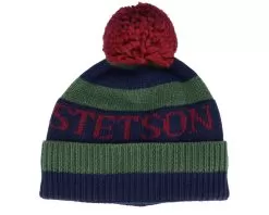 Beanie Blue/Green Pom - Stetson