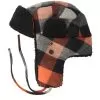 Bomber Cap Wool Check Black/Orange Trapper - Stetson