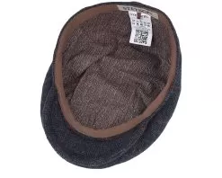 Driver Cap Wool Grey Herringbone Flat Cap - Stetson -Fashion Hat Online 4063633118050 4