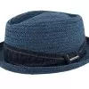 Diamond Raffia Blue Straw Hat - Stetson