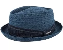 Diamond Raffia Blue Straw Hat - Stetson
