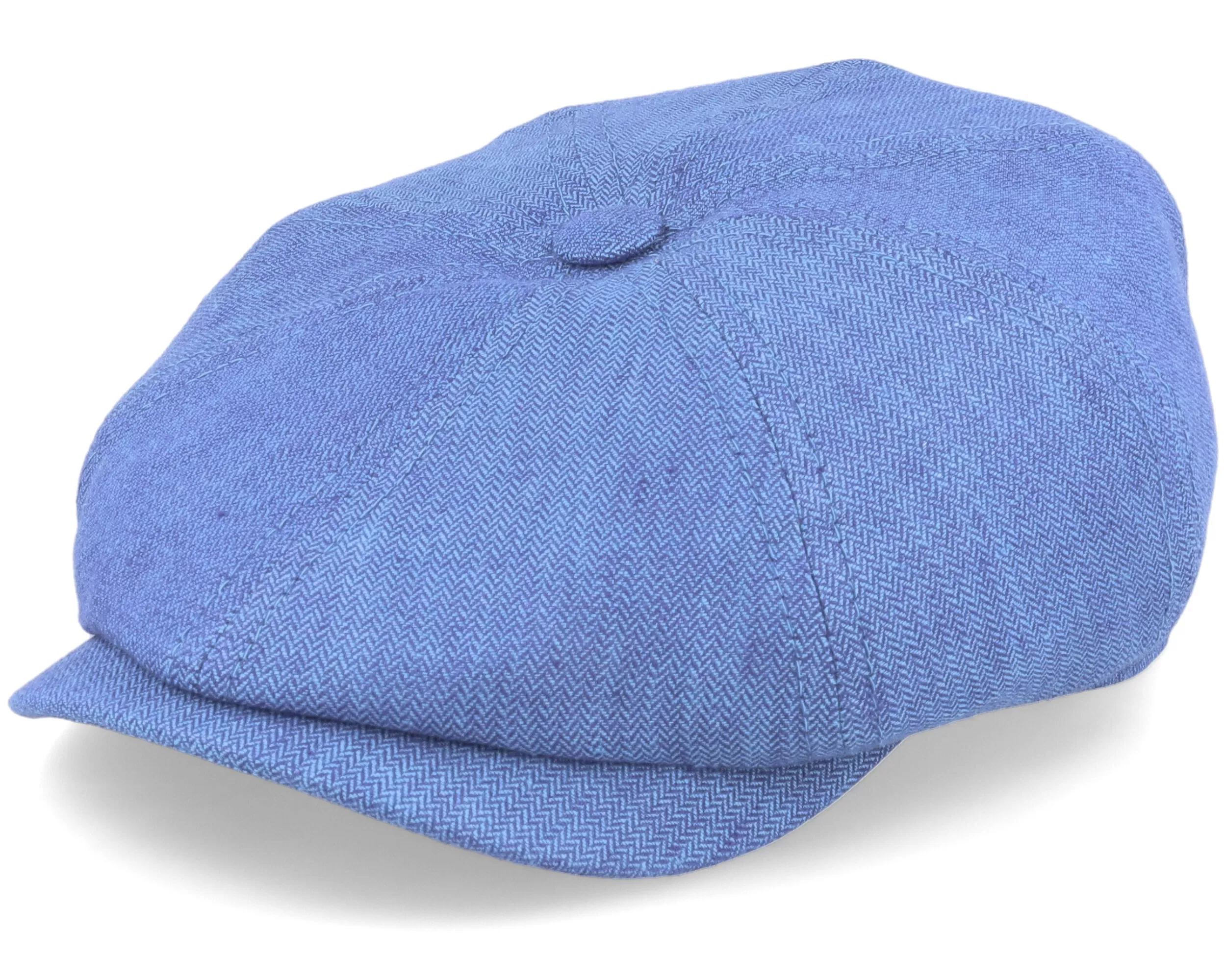 Hatteras Linen Herringbone Blue Flat Cap - Stetson 1 Hatteras Linen Herringbone Blue Flat Cap - Stetson