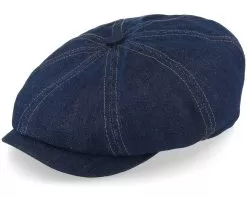 Hatteras Sustainable Denim Blue Flat Cap - Stetson