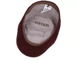 Texas Wool Herringbone Red Flat Cap - Stetson -Fashion Hat Online 4063633145087 4