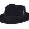 Woolfelt Metal Feather Black Fedora - Stetson