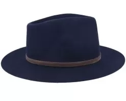 Woolfelt Navy Fedora - Stetson 6 Woolfelt Navy Fedora - Stetson -Fashion Hat Online 4063633149009 3