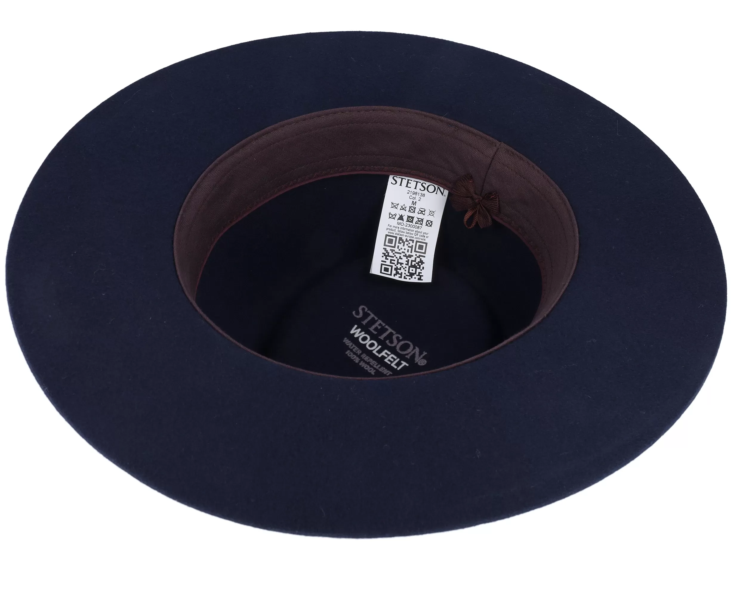 Woolfelt Navy Fedora - Stetson 4 Woolfelt Navy Fedora - Stetson - Image 4