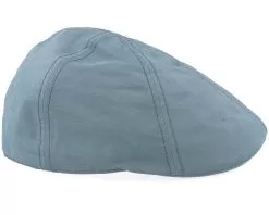 Texas Waxed Cotton Light Blue Flat Cap - Stetson -Fashion Hat Online 4063633149535 3