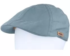 Texas Waxed Cotton Light Blue Flat Cap - Stetson -Fashion Hat Online 4063633149535 5